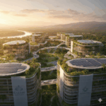 Render arsitektur futuristik pembangunan IKN Tahap Dua yang didanai oleh investor domestik.